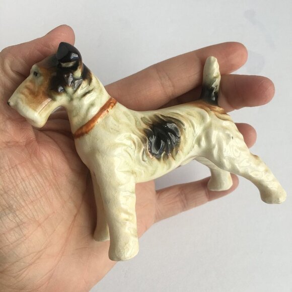 Vintage Dog Figurine Statue - Terrier, Airedale, Akita, Fox, Made in Japan - Picture 3 of 8
